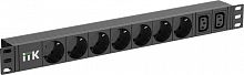 PH22-7D2C131-P Блок розеток 7-м PDU немец. станд. + 2 С13 1U шнур 2м немец. станд. ITK 