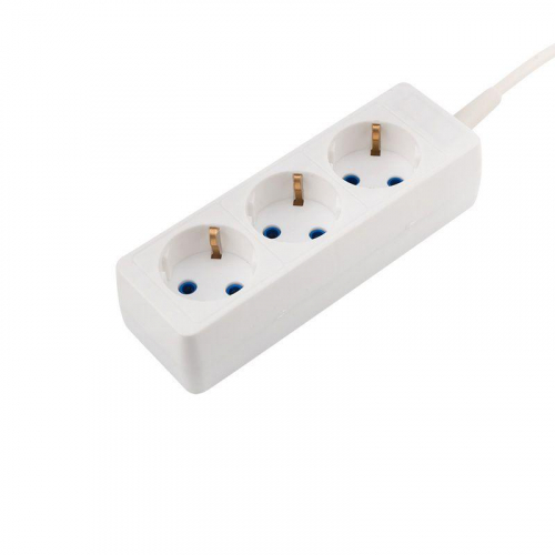 11-7209 Удлинитель 3х3м с заземл. 6А IP20 ПВС 3х0.75 бел. PROCONNECT 