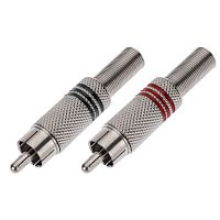 14-0410-4 Разъем штекер RCA металл под винт 50черн.+50красн. (уп.100шт) PROCONNECT 