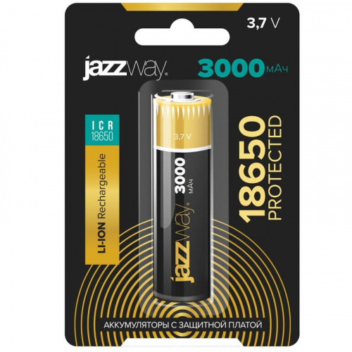 5012073 Аккумулятор 18650 3.7В Li-Ion 3000мА.ч с защитой JazzWay  фото 2