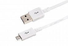 18-4269-20 Кабель USB microUSB длинный штекер 1м бел. Rexant 