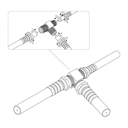 05-4204-4 Переходник соединитель (F-тройник) (уп.50шт) PROCONNECT  фото 2