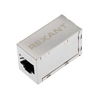 03-0109 Адаптер проходной RJ45 (8P8C) кат.6 FTP экранир. (гнездо-гнездо) Rexant 
