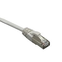 10-0714 Патч-корд FTP 5e 4х2 26AWG (7х0.16мм) Cu LSZH 0.3м сер. SUPRLAN 