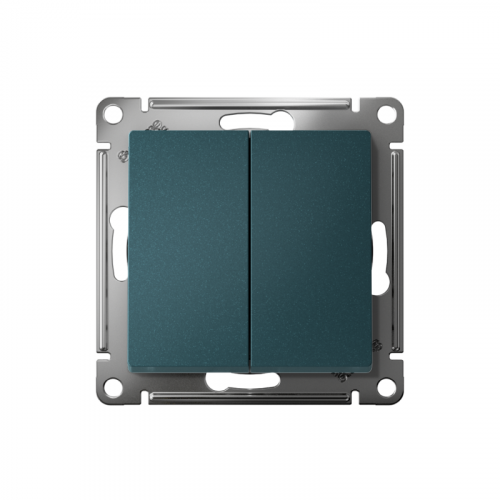 ATN000873 Переключатель перекрестный 2-кл. AtlasDesign 2хсх.7 10АХ механизм изумруд. SE  фото 2