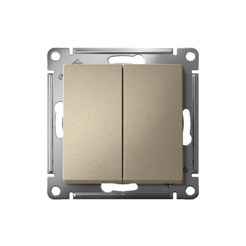 ATN000573 Переключатель перекрестный 2-кл. AtlasDesign 2хсх.7 10АХ механизм шампань SE  фото 2