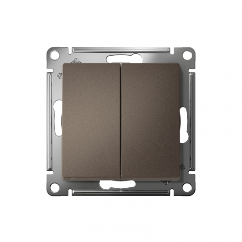 ATN000673 Переключатель перекрестный 2-кл. AtlasDesign 2хсх.7 10АХ механизм мокко SE  фото 2