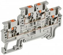 YCT23-00-2-K03-002 Колодка клеммная CP-ML 2 ур. 2.5кв.мм сер. IEK 