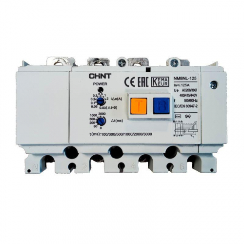 449980 Модуль дифференциального тока NM8NL-125 4P RCD1 CHINT 