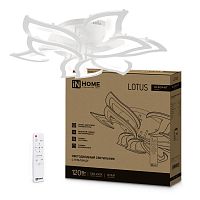 4690612051512 Светильник светодиодный ELEGANT LOTUS 120Вт 3000-6500К 8400лм 230В 810х700х120мм с пультом ДУ бел. IN HOME 