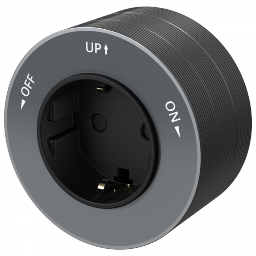 MTK13001G Розетка MultiTrack 16А 250В 2P+E кругл. графит SE  фото 3