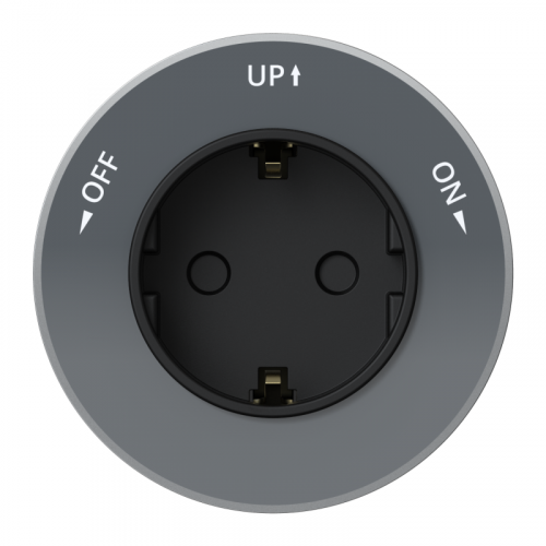 MTK13001G Розетка MultiTrack 16А 250В 2P+E кругл. графит SE 