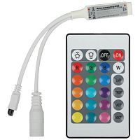 Б0061110 Контроллер мини для светодиодной ленты с ИК пультом RGBController-12/24V-72/144W-IP20-IR ЭРА 