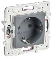 SK-R11-16-K03 Розетка SKANDY 16А с заземл. без защ. шторок SK-R05Gr сер. IEK 