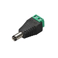 019218(1) Коннектор Terminal-MONO-2pin-M (Jack 5.5) пластик (уп.10шт) Arlight 