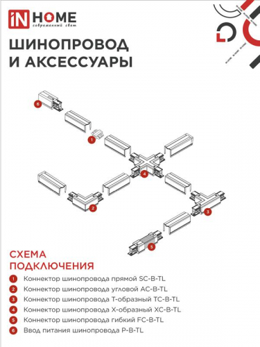 4690612056364 Светильник трековый TR-GX53 SBM-BL черн. IN HOME  фото 6