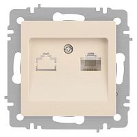 Б0063627 Розетка компьютерная 1-м СП Accent 6-303-02 RJ45 IP20 сл. кость Intro 