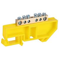 Б0062859 Шина NO-224-88 PE земля на DIN-изоляторе ШНИ-6х9-6-Д-желт. ЭРА 