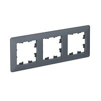 ATN220703 Рамка 3-м AtlasDesign Air грифель/дым. черн. SE 