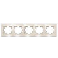 2276 Рамка 5-м Афина стеклянная сл. кость (ivory) UNIVersal 