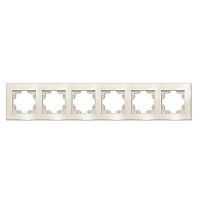 2277 Рамка 6-м Афина стеклянная сл. кость (ivory) UNIVersal 