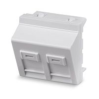 11839c Вставка Keystone Jack FP-A-45-2M 45х45 Mosaic для 2 модулей угловая Cabeus 