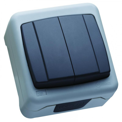 37064003 Выключатель 2-кл. IP44 Makel 