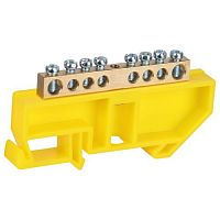 Б0062959 Шина PE земля на DIN-изоляторе ШНИ-6х9-8-Д NO-224-89 желт. Эра 