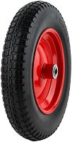 77631 Колесо запасное 360х65мм для тачек 77601; 77602; 77607 (PU 3.25-8) посадка Ш=95мм d16мм полиуретан. 