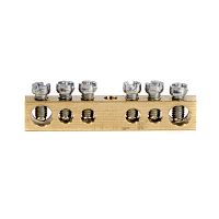 F06AB011 Шина на 6 отверст. 2х6мм 4х4мм латунная DKC 