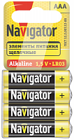 95458 Элемент питания 95 458 NBT-03 AAA LR03 4SHBP (уп.4шт) NAVIGATOR 
