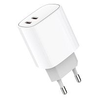 18-2210 Устройство зарядное сетевое с двумя портами USB-C + USB-C 20Вт Rexant 