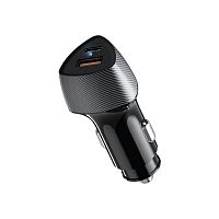 16-0241 Устройство зарядное автомобильное с двумя портами USB-A QC 3.0 + USB-C PD 20Вт со световой индикацией черн. Rexant 