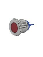 ET020086 Лампа индикаторная GQ22T-D/L/R/24V/S светодиодная матрица d22мм 24В AC/DC IP67 метал. красн. Электротехник 