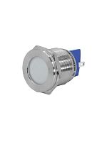 ET020087 Лампа индикаторная GQ22T-D/L/W/24V/S светодиодная матрица d22мм 24В AC/DC IP67 метал. бел. Электротехник 