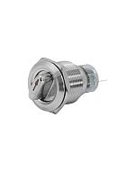 ET259208 Переключатель GQ22-L-11X/21/S IP65 1НО+1НЗ на 2 положения с фиксацией I-II d22мм метал. Электротехник 