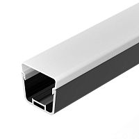 055072 Профиль LINE-D-3734-2000 TETRA BLACK+OPAL L2000 с экраном алюм. (компл.) Arlight 