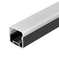 055073 Профиль LINE-D-3030-2000 SQUARE BLACK+OPAL L2000 с экраном алюм. (компл.) Arlight 