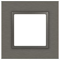 Б0065842 Рамка 1-м Elegance 14-5201-16 метал. титан Эра 