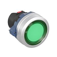 M22P-FLLGA Головка кнопки плоская с фиксацией алюм. кольцо зел. прозр. DKC 