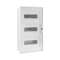 F36B1WT Щиток встраиваемый Фрейм (FRAME) 36мод. с прозр. дверцей с 4 шинами PEN (2шт на 8 отверст. и 2шт на 10 отверст.) бел. DKC 