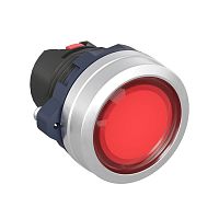 M22P-FLLRA Головка кнопки плоская с фиксацией алюм. кольцо прозр. красн. DKC 