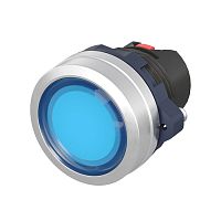 M22P-FMLBA Головка кнопки плоская без фиксации алюм. кольцо прозр. син. DKC 