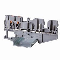 VPR-2.5-QT-2P Клемма проходная под вставной штекер зажим push-in; 4 точки подключения; 2.5кв.мм сер. DKC 