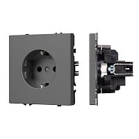 054279 Розетка 1-м СП SCT-NOBE-MEU1-SFPL-GR 16А IP20 230В механизм Arlight 