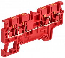 AF-CT22-00-4-K04-002 Клемма пружинная Push In CP-MC 4 выв. 2.5кв.мм красн. ARMAFIX IEK 