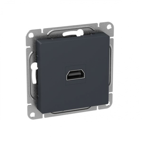 UP1-SOG-HDMI Розетка СП Эпика HDMI механизм графит EKF  фото 3