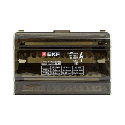 cm415-rus Кросс-модуль 4х15 125А EKF  фото 3