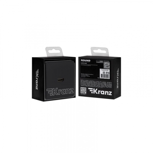 KR-78-0730-3 Розетка СП ROUND HDMI IP20 оникс Kranz  фото 7