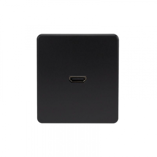 KR-78-0730-3 Розетка СП ROUND HDMI IP20 оникс Kranz 